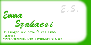 emma szakacsi business card